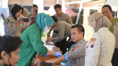 Anggota Polres Pemalang Ikuti Tes Skrining Diabetes Militus dan Hipertensi