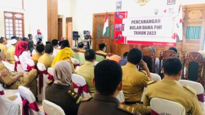 Pencanangan Bulan Dana PMI Kabupaten Rembang Turut Dihadiri Wakapolres Rembang