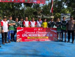 Bhabinkamtibmas Desa Gunungwungkal Pengamanan Turnamen Bola Voli GVG