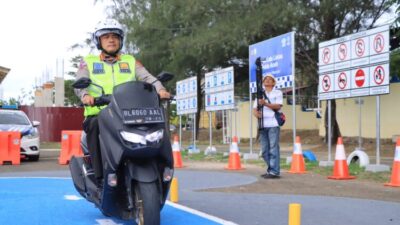 Resmi di Launcing, Dirlantas Polda Aceh Gelar Simulasi Uji Praktek SIM C