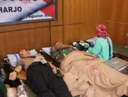 Polres dan Kodim Sukoharjo Gelar Baksos Donor Darah Sambut HUT RI ke 78