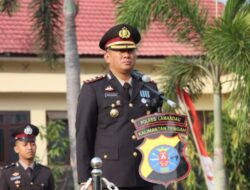 Kapolres Lamandau AKBP Bronto Budiyono, S.I.K Pimpin Upacara HUT RI Ke 78