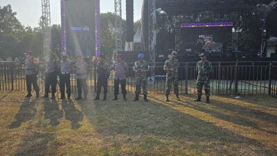 Sorak Hore Fest 2023: Personel Gabungan Amankan Konser Musik di Lapangan Yonif 410/Alugoro Pati