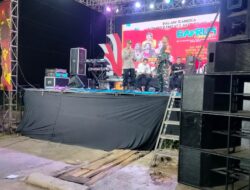 Polsek dan Koramil Margoyoso Pengamanan Pertunjukan Dangdut QTrank Musik di Desa Purwodadi
