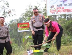 Sebanyak 1.500 Bibit Pohon Ditanam Polres Banjarnegara