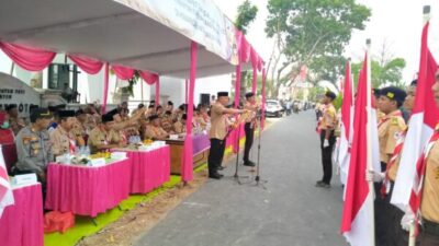 Pemberangkatan ETK Gerakan Pramuka Kwarcab Dilepas Kapolresta Pati