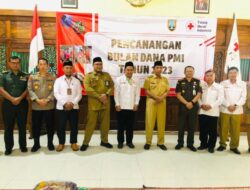 Bupati & Wakapolres Rembang Hadiri Giat Pencanangan Bulan Dana PMI Kabupaten Rembang