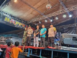 Polsek dan Koramil Batangan Pengamanan Pertunjukan Dangdut di Desa Batursari