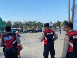 Porprov XVI Jateng, Sat Samapta Polres Rembang Amankan Pertandingan Cabor Voli Pantai