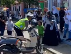 Polantas Hadir: Dirlantas Polda Aceh Beri Pelayanan Pengaturan Jalan saat Anak sekolah Pulang