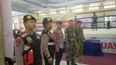 Porprov Jateng, Polres Rembang dan Instansi Terkait Amankan Pertandingan Muaythai