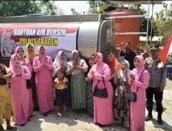 Polres Sragen Bantu Air Bersih Untuk Dua Dukuh di Kecamatan Sukodono Terdampak Kekeringan