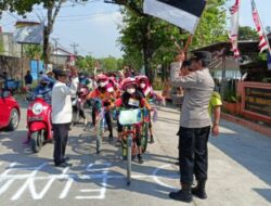 Lomba Sepeda Hias Antar Pelajar di HUT RI ke-78 Diamankan Polsek Kayen