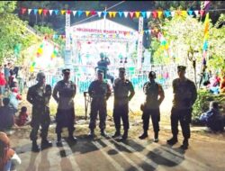 Polsek Tlogowungu Pengamanan Pertunjukan Dangdut di Sumbermulyo Sambut HUT RI Ke-78