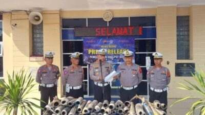 Sebanyak 214 Kendaraan Berknalpot Brong Ditindak Satlantas Polres Batang