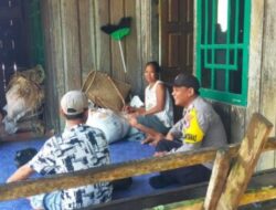 Kunjungi Desa Binaan, Bhabinkamtibmas Polres Lamandau Sosialisasikan TPPO