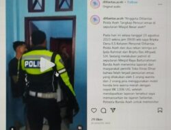 Sedang Patroli, Personil Ditlantas Polda Aceh Amankan Pelaku Pencuri Perhiasan
