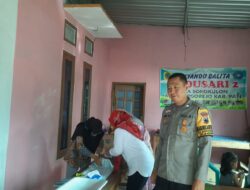 Bhabinkamtibmas Desa Sokokulon Sambangi Posyandu dan Imunisasi Balita