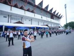 Ditlantas Polda Aceh Gelar Olahraga Bersama, Bagi Bansos hingga Bersihkan Tempat Ibadah