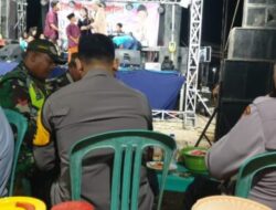 Jaga Keamanan & Kenyamanan, Polsek Sarang & Koramil Pam Orkes Dangdut