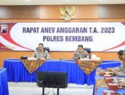 Anev Anggaran Polres Rembang TA. 2023 Dipimpin Langsung Kapolres Rembang