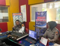 Sat Lantas Polres Rembang Sosialisasi Operasi Zebra Candi 2023 Lewat Radio