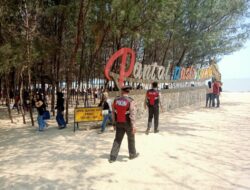 Sambangi Pantai Wates Kaliori, Sat Samapta Pastikan Keamanan Pengunjung