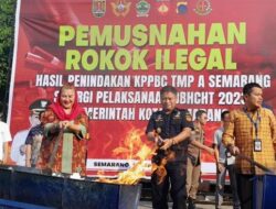 2,2 Juta Batang Rokok Ilegal Dimusnahkan di Semarang