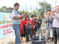 Polres Humbahas Beri Bantuan Sumur Bor dan Pompa Air ke Korban Bencana Kekeringan di Desa Tapianauli