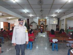 Polsek Tayu Polresta Pati Berikan Pengamanan Ibadah Minggu di Gereja-gereja