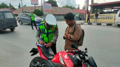 Ada 230 Tilang dan 256 Teguran Dikeluarkan Polres Humbahas, Ini Rinciannya