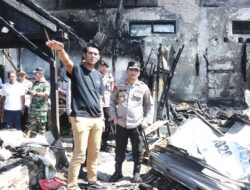 Tim Labfor Polda Jateng dan Inafis Olah TKP Kebakaran Pasar Slogohimo Wonogiri