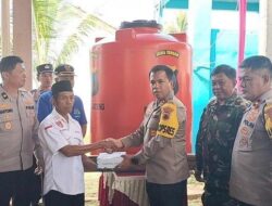 Dampak Kekeringan, Polres Batang Bantu Toren dan Mesin Pompa Air ke Warga Durenombo Kesulitan Air Bersih