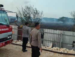 Kebakaran Lahan di Desa Dukutalit Juwana: Polisi dan Tim Damkar Cepat Bertindak