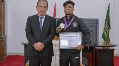 Atlet Wushu Peraih Perak Asian Games 2023 Audiensi ke Bupati Humbahas