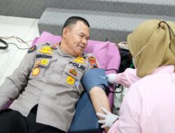 Sambut HUT Humas Polri ke 72, Bidhumas Polda Jateng Gelar Donor Darah