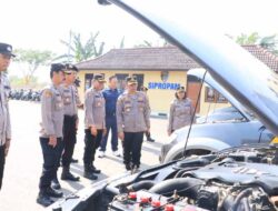 Polres Rembang Apelkan Kendaraan Dinas Dalam Rangka Ops Mantap Brata 2023-2024