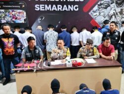 Operasi Besar-besaran Polisi di Kota Semarang Tangkap 22 Gangster Lengkap dengan Senjata Tajam