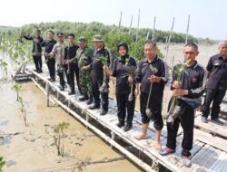 Ratusan Bibit Mangrove Ditanam Dalam Menyambut HUT Humas Polri Ke-72 Oleh Polres Demak