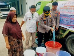 Salurkan 10.000 Liter Air Bersih, Polda Kalteng Peringati HUT Humas Polri ke-72