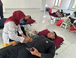 Sambut HUT Humas Polri, Polresta Pati Gelar Bakti Kesehatan Donor Darah