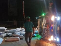 Kecelakaan di Jalan Klaten-Boyolali, Truk Pakan Ayam Terguling