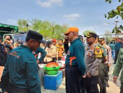 Personel Polresta Pati Bersama Instansi Terkait Gelar Apel Siaga Bencana 2023
