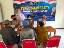 Antusias Warga Gatak Ikuti Pemeriksaan Kesehatan Gratis dari Polres Sukoharjo