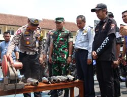 Polres Banjarnegara Musnahkan 246 Motor Knalpot Brong Hasil Penindakan