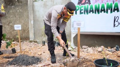 Polri dan Kemenko PMK Bersinergi, Polres Lamandau ambil bagian tanam pohon buah buahan