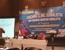 Personel Humas Polresta Sidoarjo Hadiri Coaching Clinic Jurnalistik dan Penjurian Anugerah Jurnalistik yang Diselenggarakan Dinas Kominfo Sidoarjo