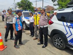 Satlantas Polresta Pati Koordinasi Lapangan Perbaikan Jalan Pantura Pati-Rembang