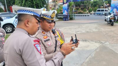 Awas Jangan Melanggar! Sat Lantas Polres Sukoharjo Pantau Pengendara Lewat ETLE Drone