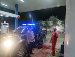 Ciptakan Keamanan di Jam Rawan, Polsek & Koramil Sale Kompak Binluh Operator SPBU